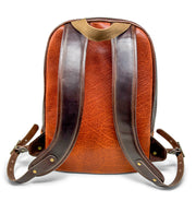 Travel Backpack | Cognac Shrunken Bison Leather