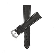 Black Barenia Leather Watch Strap- 20mm