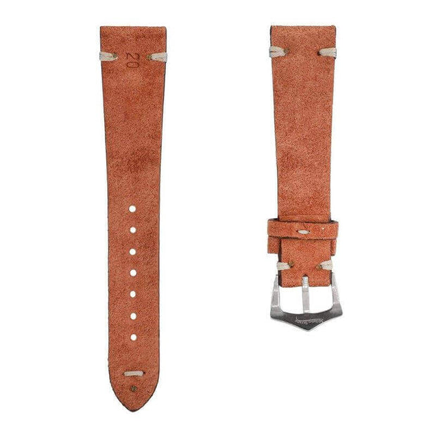 Cognac Suede Vintage Leather Watch Strap