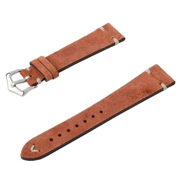 Cognac Suede Vintage Leather Watch Strap