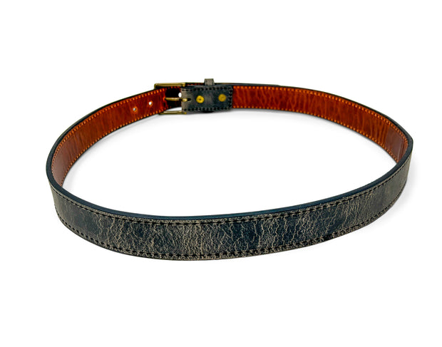 Handmade Leather Belt | Gallun Leathers | Charcoal Teton Stag