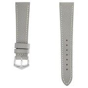 Grey Hammered Calfskin Ecru Stitches Watch strap