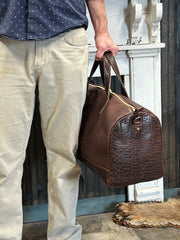 Jack Foster Weekender  | Dark Brown Shrunken Bison | USA Made