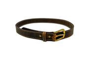 Handmade Leather Belt | Gallun Leathers | Cognac Teton Stag