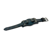 Premium Aviator Bund Strap |Teton Stag Leather | Charcoal