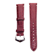 Apple Watch Leather Band ™  Burgundy Alligator Millennium Minimal Stitches Watch Strap