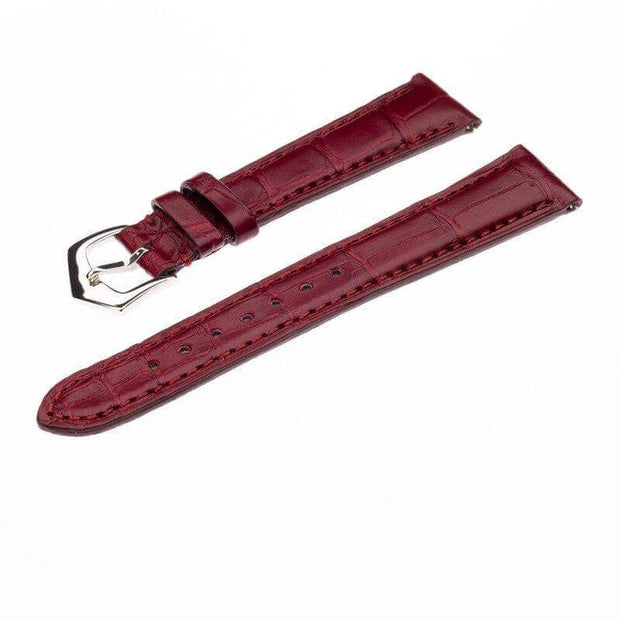 Apple Watch Leather Band ™  Burgundy Matt Alligator Watch Strap