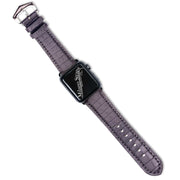 Apple Watch Leather Band ™ Dark Grey Matt Alligator Watch Strap