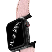 Apple Watch Leather Band ™ Hammered Pink Ecru Stitches