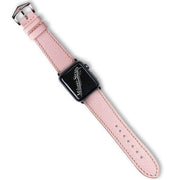 Apple Watch Leather Band ™ Hammered Pink Ecru Stitches