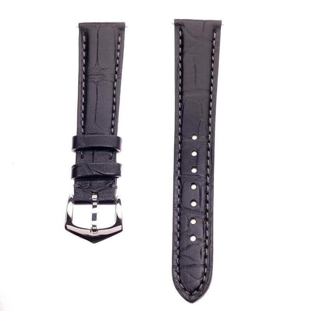 Apple Watch Leather Band ™ Matt Black Alligator Watch Strap