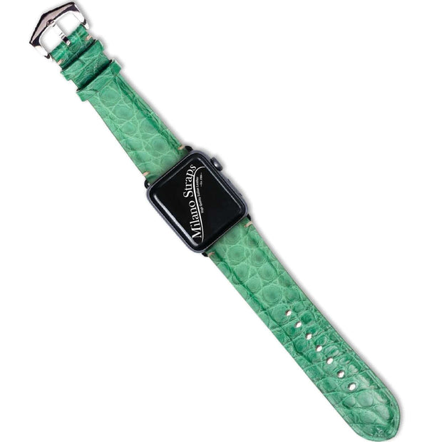 Apple Watch Leather Band ™ Millennium Green Alligator Watch Strap