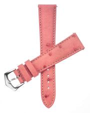 Pink Ostrich Watch Band