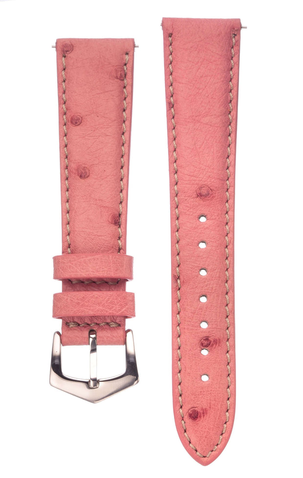 Pink Ostrich Watch Band